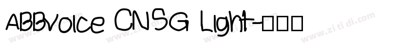 ABBvoice CNSG Light字体转换